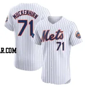 Zach Muckenhirn Men's New York Mets White Elite Home Patch Jersey