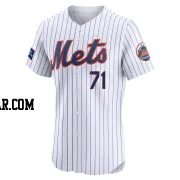 Zach Muckenhirn Men's New York Mets White Elite Home Patch Jersey