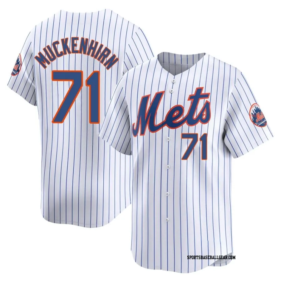 Zach Muckenhirn Men's New York Mets White Limited Home Jersey