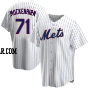 Zach Muckenhirn Men's New York Mets White Replica Home Jersey