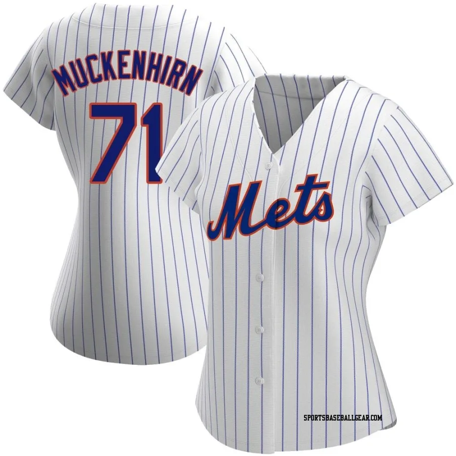 Zach Muckenhirn Women's New York Mets White Replica Home Jersey