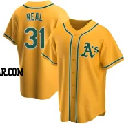 Zach Neal Men's Oakland Athletics Gold Replica Alternate Jersey