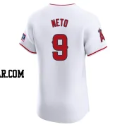 Zach Neto Men's Los Angeles Angels White Elite Home Patch Jersey