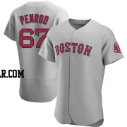 Zach Penrod Men's Boston Red Sox Gray Authentic Road Jersey