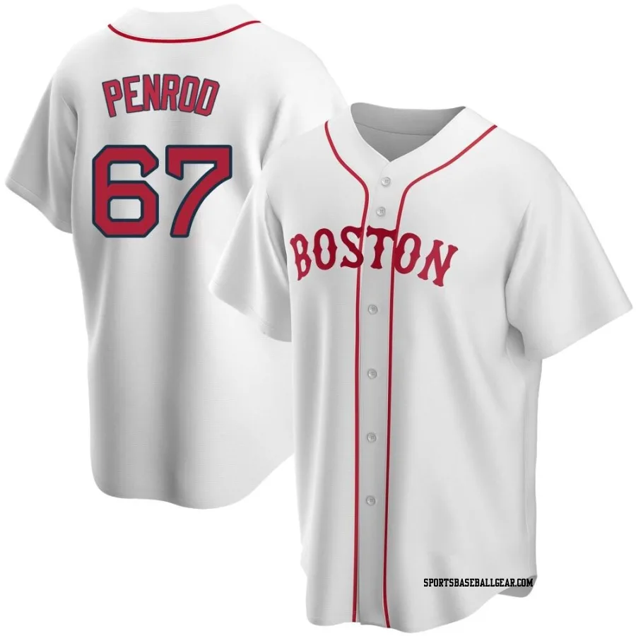 Zach Penrod Men's Boston Red Sox White Replica Alternate Jersey