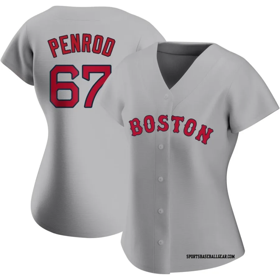 Zach Penrod Women's Boston Red Sox Gray Authentic Road Jersey