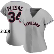 Zach Plesac Women's Cleveland Guardians Gray Replica Road Jersey