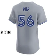 Zach Pop Men's Toronto Blue Jays Gray Elite Road Jersey