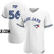 Zach Pop Men's Toronto Blue Jays White Authentic Home Jersey