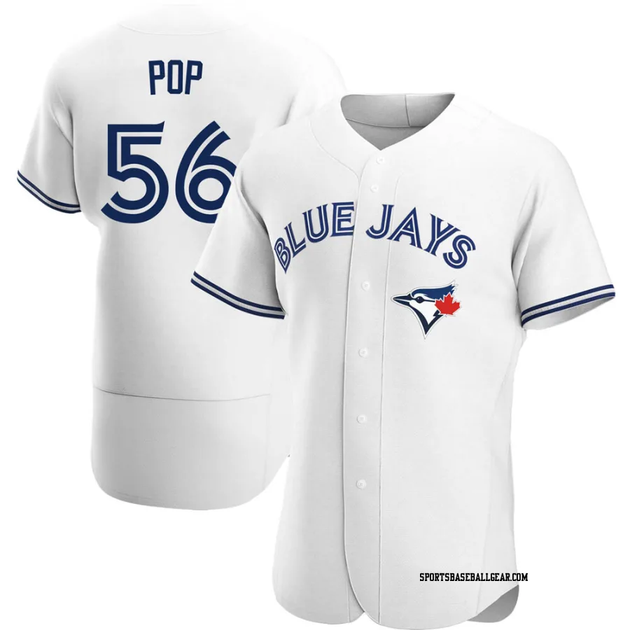 Zach Pop Men's Toronto Blue Jays White Authentic Home Jersey