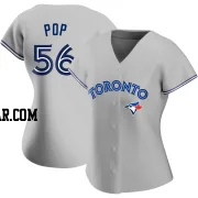 Zach Pop Women's Toronto Blue Jays Gray Authentic Road Jersey