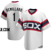 Zach Remillard Men's Chicago White Sox White Replica Cooperstown Collection Jersey