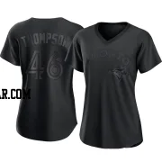 Zach Thompson Women's Toronto Blue Jays Black Authentic Pitch Fashion Jersey