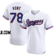 Zachary Kent Men's Texas Rangers Gold Elite White 2024 Collection Jersey