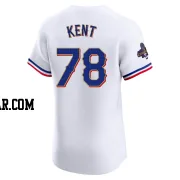 Zachary Kent Men's Texas Rangers Gold Elite White 2024 Collection Jersey