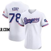 Zachary Kent Men's Texas Rangers White Elite Home Jersey