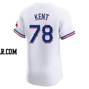 Zachary Kent Men's Texas Rangers White Elite Home Jersey