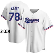 Zachary Kent Men's Texas Rangers White Replica Home 2023 World Series Champions Jersey