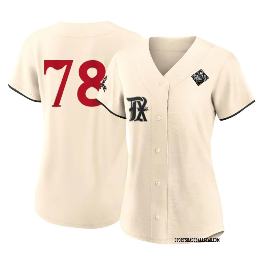 Zachary Kent Women's Texas Rangers Cream Authentic 2023 City Connect 2023 World Series Jersey