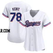 Zachary Kent Women's Texas Rangers Gold Limited White 2024 Collection Jersey