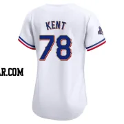 Zachary Kent Women's Texas Rangers Gold Limited White 2024 Collection Jersey