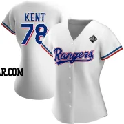 Zachary Kent Women's Texas Rangers White Authentic Home 2023 World Series Jersey