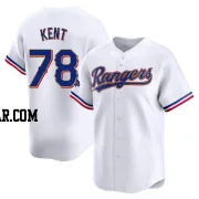 Zachary Kent Youth Texas Rangers Gold Limited White 2024 Collection Jersey