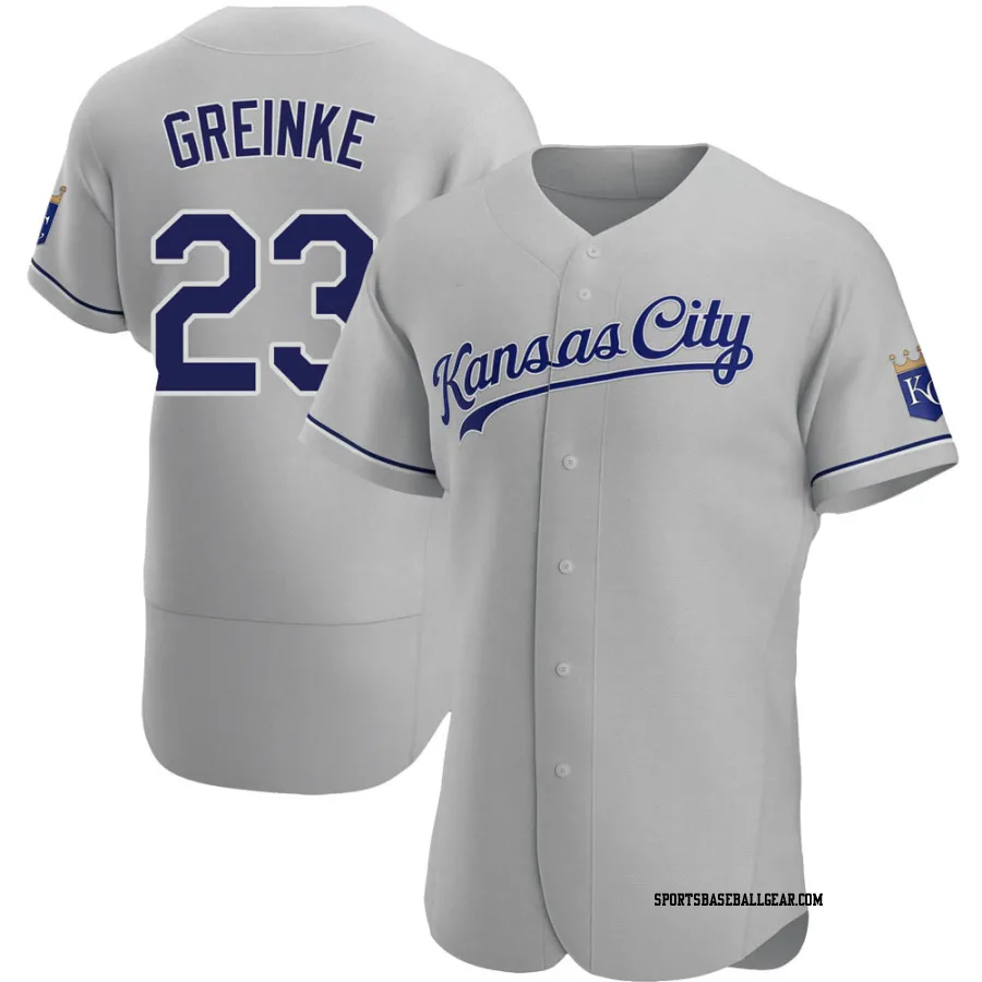 Zack Greinke Men's Kansas City Royals Gray Authentic Road Jersey