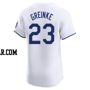 Zack Greinke Men's Kansas City Royals White Elite Home Jersey