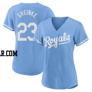 Zack Greinke Women's Kansas City Royals Light Blue Authentic 2022 Alternate Jersey