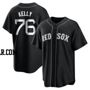 Zack Kelly Men's Boston Red Sox Black/White Replica Jersey