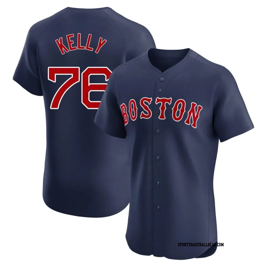 Zack Kelly Men's Boston Red Sox Navy Elite Alternate Jersey