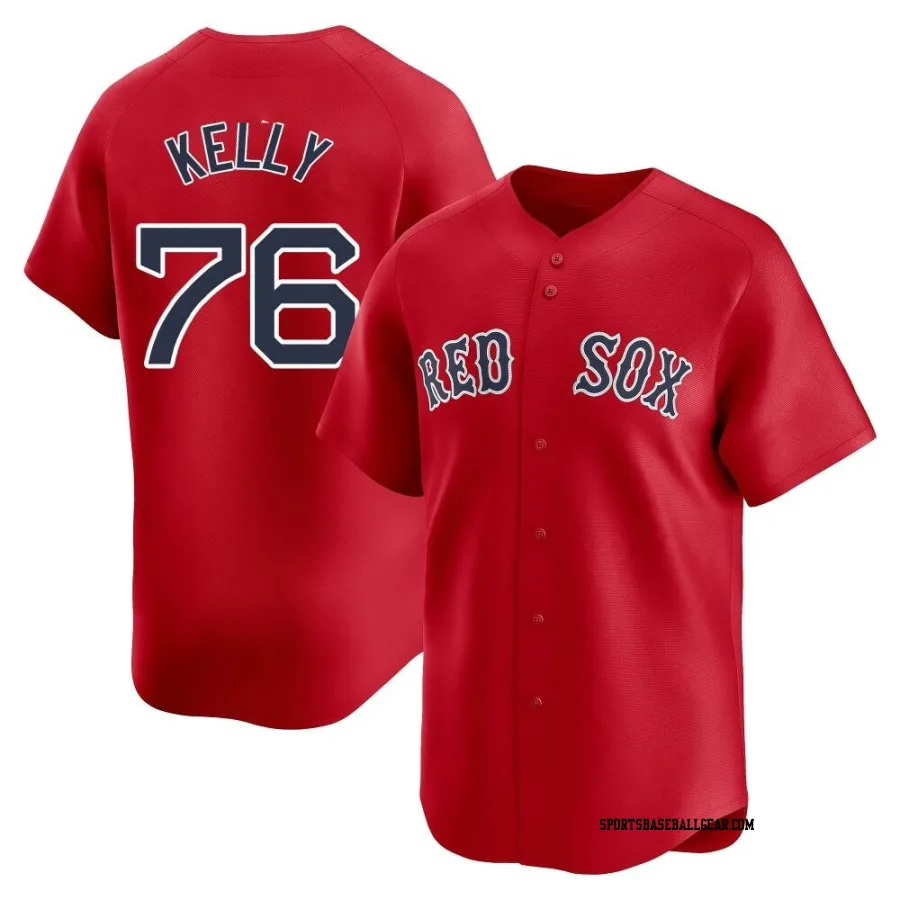 Zack Kelly Men's Boston Red Sox Red Limited Alternate Jersey