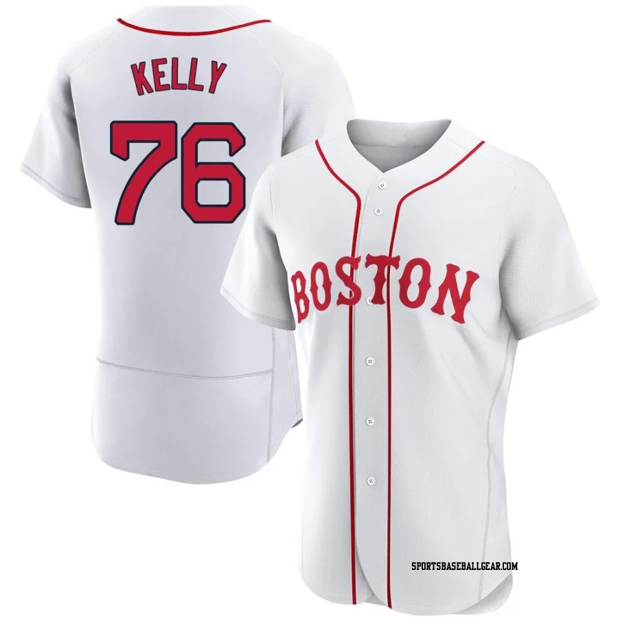 Zack Kelly Men's Boston Red Sox White Authentic 2021 Patriots' Day Jersey