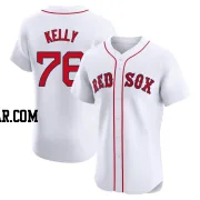 Zack Kelly Men's Boston Red Sox White Elite Home Patch Jersey