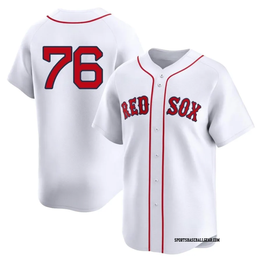 Zack Kelly Men's Boston Red Sox White Limited 2nd Home Jersey