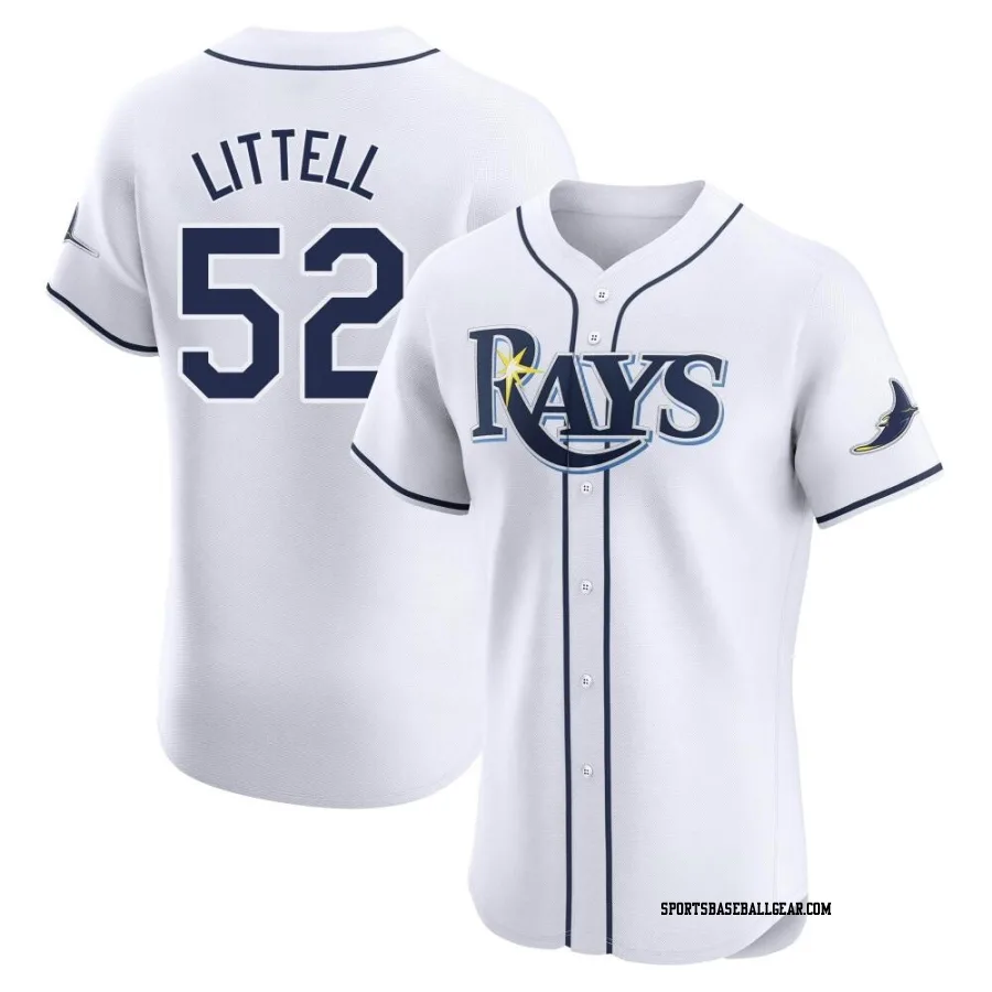 Zack Littell Men's Tampa Bay Rays White Elite Home Jersey