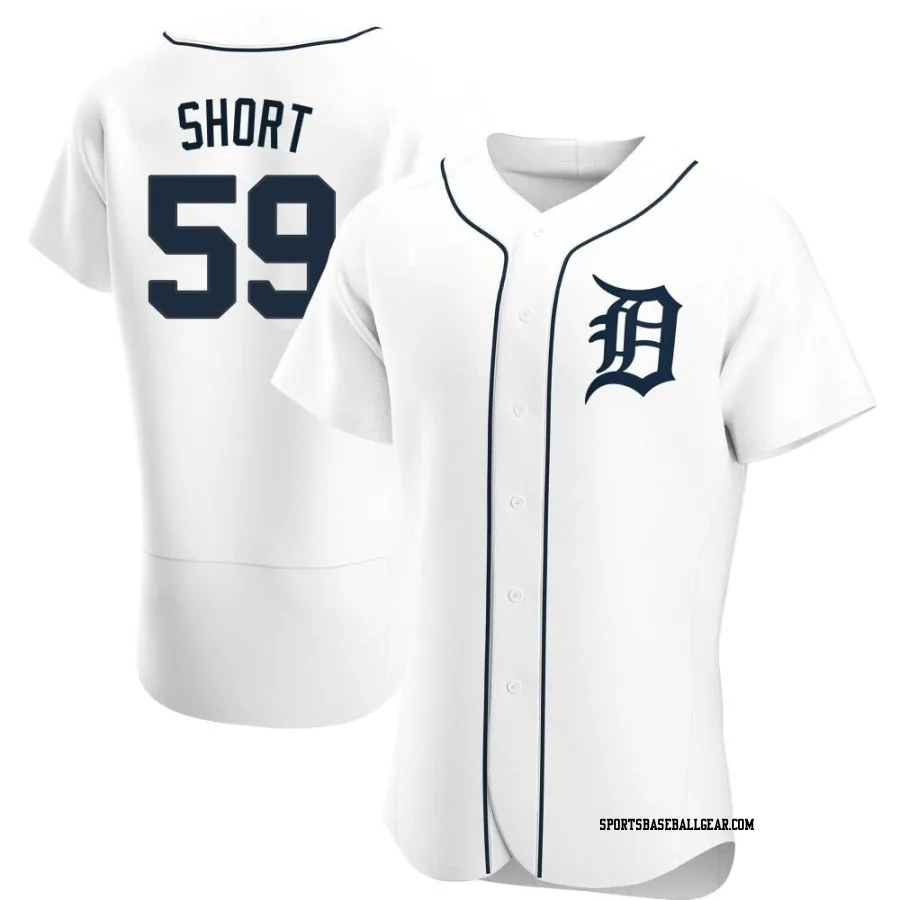 Zack Short Men's Detroit Tigers White Authentic Home Jersey