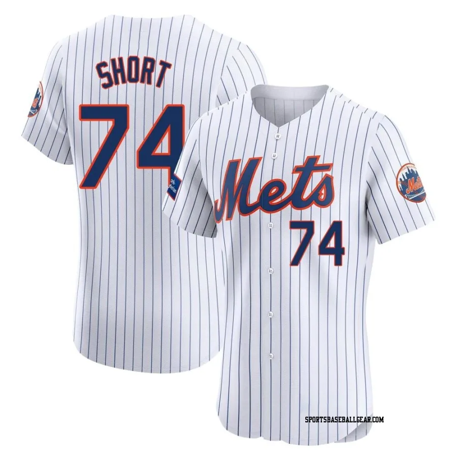 Zack Short Men's New York Mets White Elite Home Patch Jersey