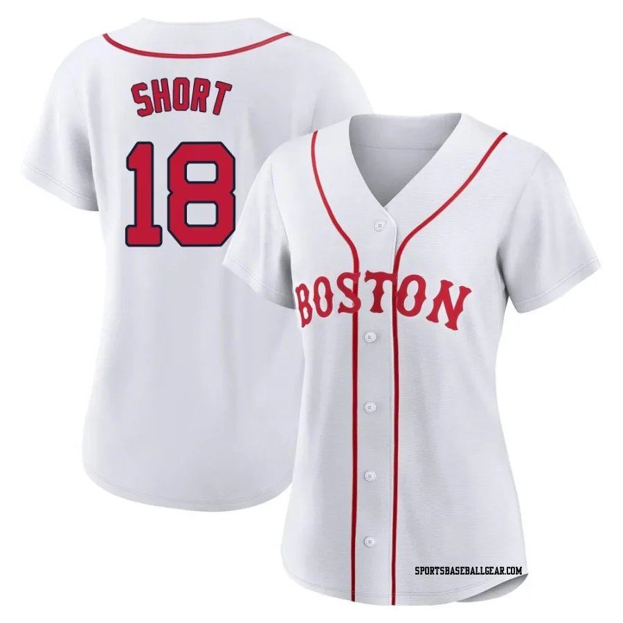 Zack Short Women's Boston Red Sox White Authentic 2021 Patriots' Day Jersey