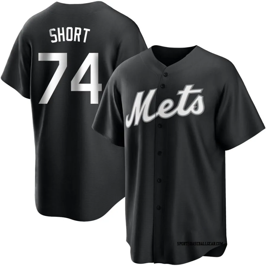 Zack Short Youth New York Mets Black/White Replica Jersey