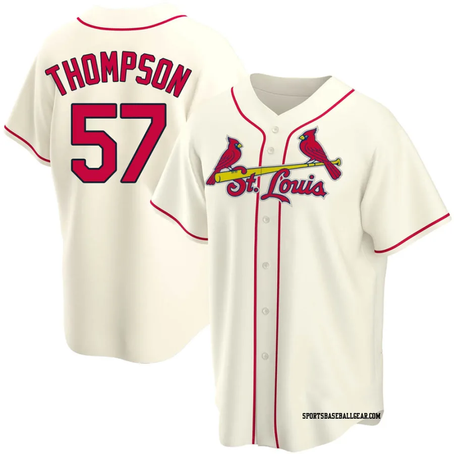 Zack Thompson Men's St. Louis Cardinals Cream Replica Alternate Jersey