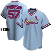 Zack Thompson Men's St. Louis Cardinals Light Blue Replica Road Cooperstown Collection Jersey