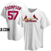 Zack Thompson Men's St. Louis Cardinals White Replica Home Jersey