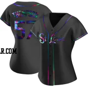 Zack Thompson Women's St. Louis Cardinals Black Holographic Replica Alternate Jersey