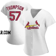 Zack Thompson Women's St. Louis Cardinals White Authentic Home Jersey