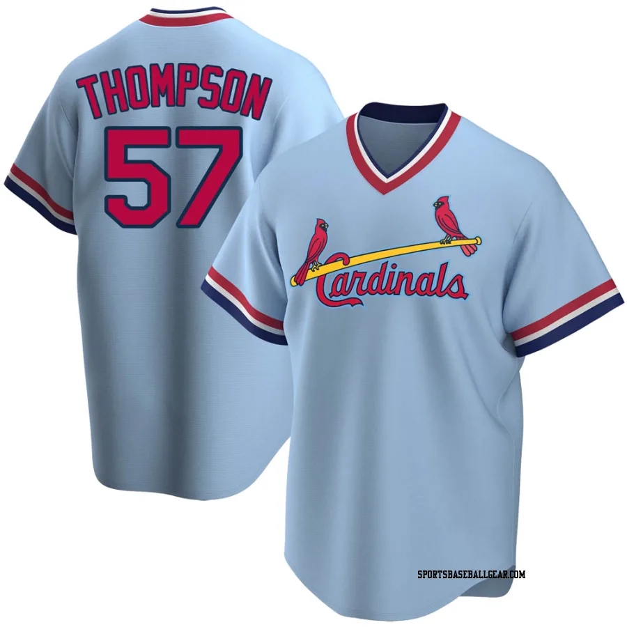 Zack Thompson Youth St. Louis Cardinals Light Blue Replica Road Cooperstown Collection Jersey