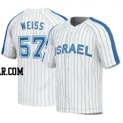 Zack Weiss Men's Israel Baseball White Replica 2023 World Baseball Classic Jersey