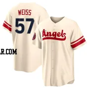 Zack Weiss Men's Los Angeles Angels Cream Replica 2022 City Connect Jersey