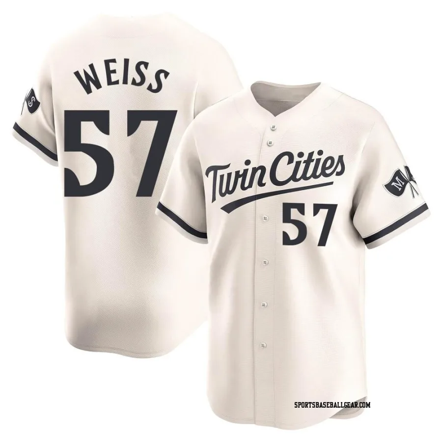 Zack Weiss Men's Minnesota Twins Cream Limited Alternate Jersey